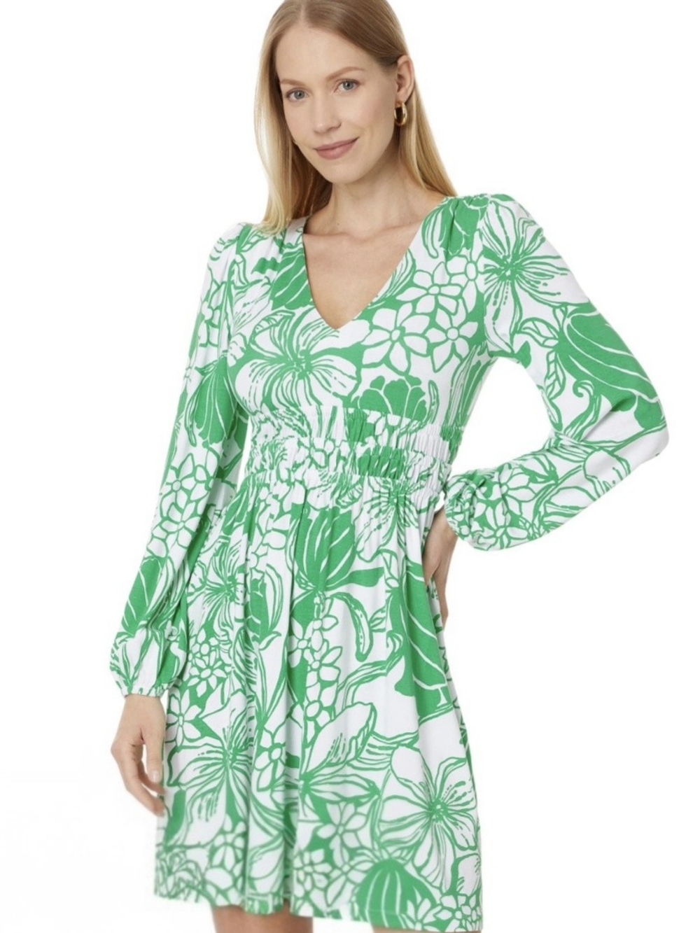 Lilly Pulitzer Calla Long Sleeve V-neck dress Size M - Picture 4 of 4